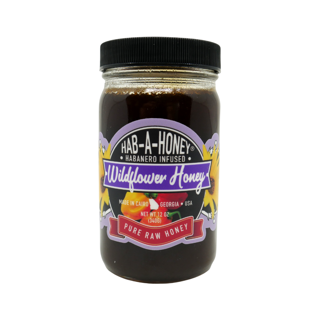 Hot Tar Habanero Infused Wildflower Honey 12 oz